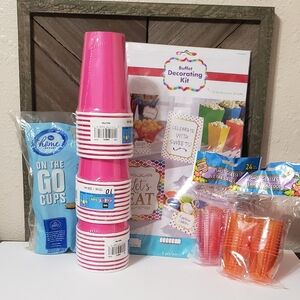 PARTY Pack Cups, Shot Glasses, Buffet Decorations, Condiment Cups